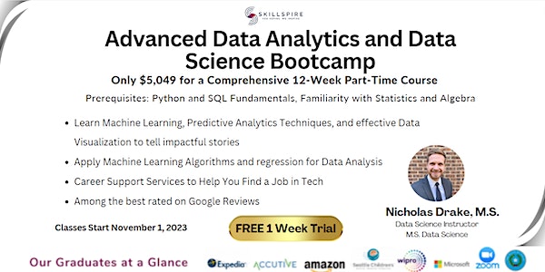 Advanced Data Analytics & Data Science Bootcamp - FREE First Week