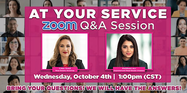 At Your Service: Real Estate Investing Zoom Q&A