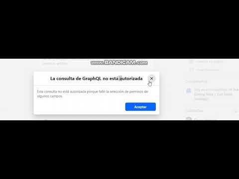 FACEBOOK PROBLEMA GRAPHQL NO ESTA AUTORIZADA