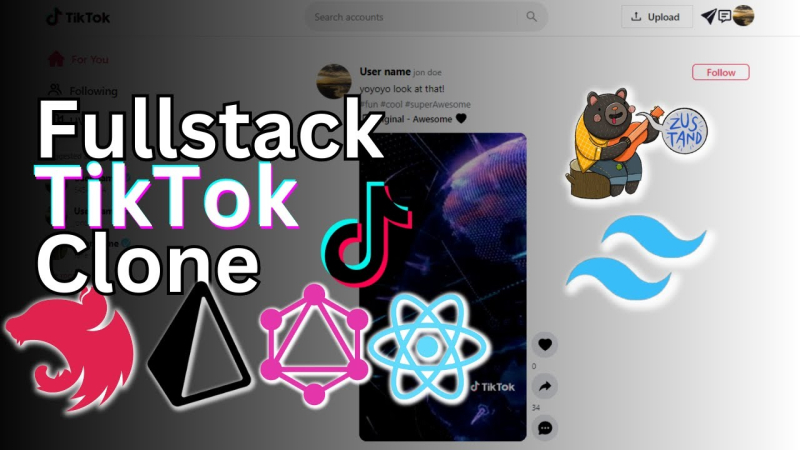 Full-Stack TikTok Clone using NestJS, GraphQL, Prisma, ReactJS, Apollo Client, Zustand & TailwindCSS