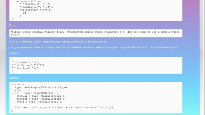 GraphQL-js Node/Express: How to pass a stringed object in a GraphQL Query?