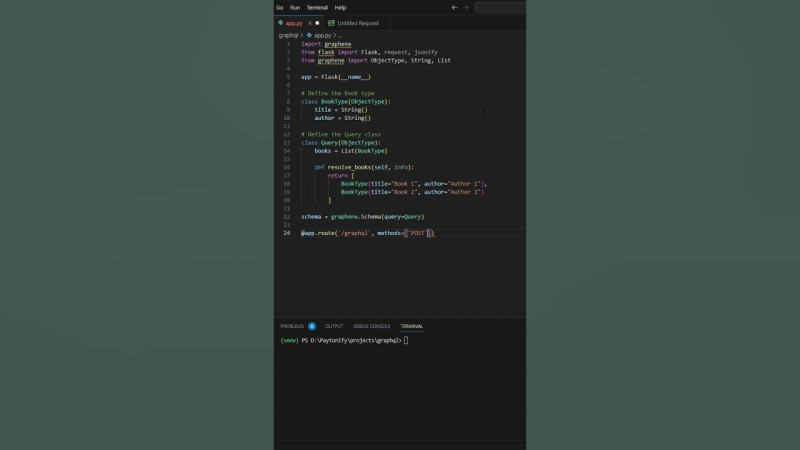 How to create GraphQL API in Python #python #programming #lofi #asmr #viral #code
