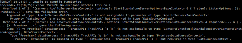 error TS2769: No overload matches this call, nothing works