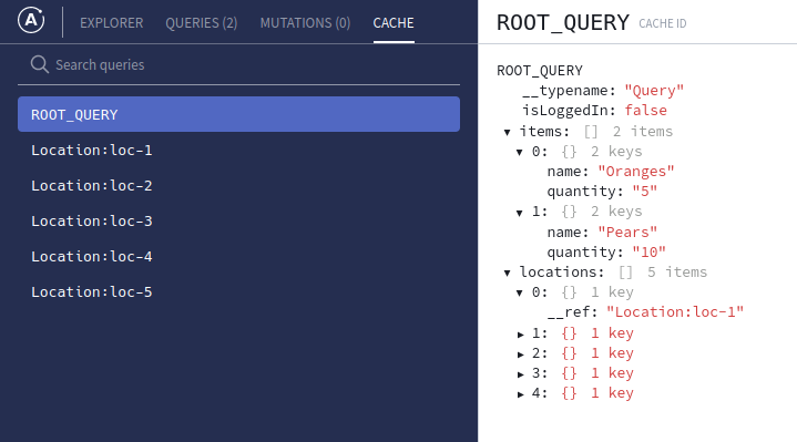 Graphql in apollo client: local data is not normalized