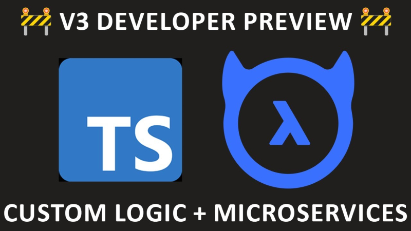 Typescript and Hasura v3 Actions for custom logic and microservice federation